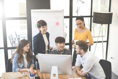 Group of business working